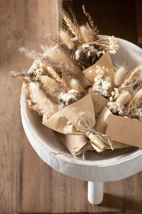 Set 2 buc plante uscate, Fibre naturale, Natural, 10x10x20 [1]