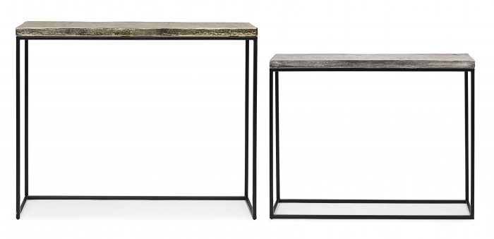 Set 2 console Amira, Aluminiu/Otel, Multicolor, 89/99x26/29x75/85 cm [7]