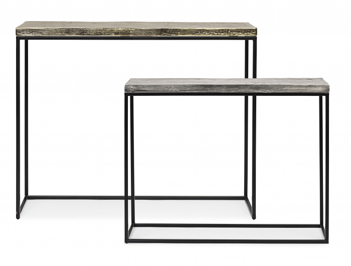 Set 2 console Amira, Aluminiu/Otel, Multicolor, 89/99x26/29x75/85 cm [9]