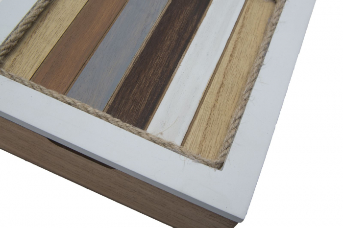 Set 2 cutii Lignes, MDF, multicolor, 19X19X7 - 16X16X5.5 cm [5]