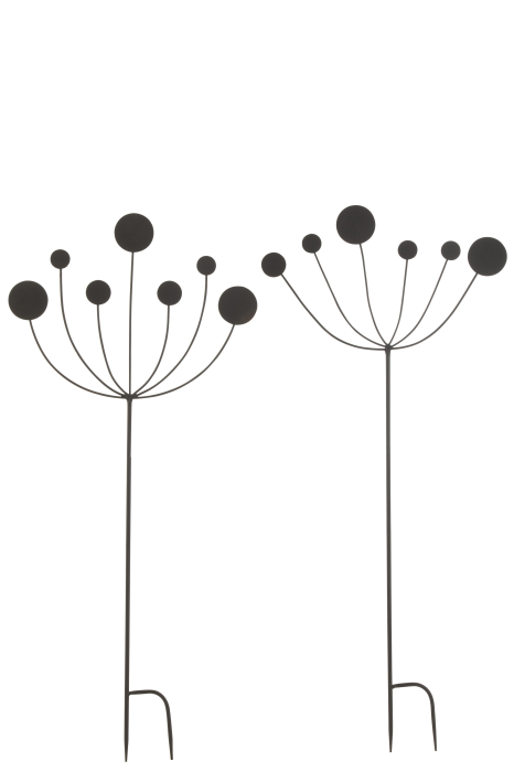 Set 2 deco gradina, Metal, Negru, 45x1x100 [1]
