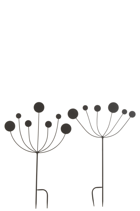 Set 2 deco gradina, Metal, Negru, 45x1x73 [1]