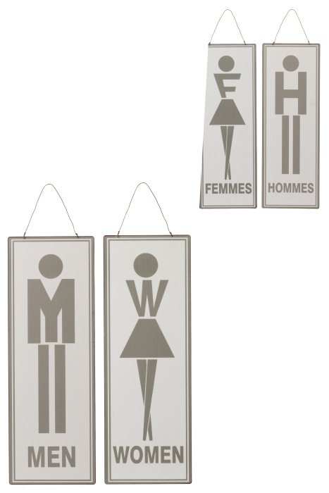 Set 2 décor perete, Metal, Gri, 16.5x0.3x46.5 [1]