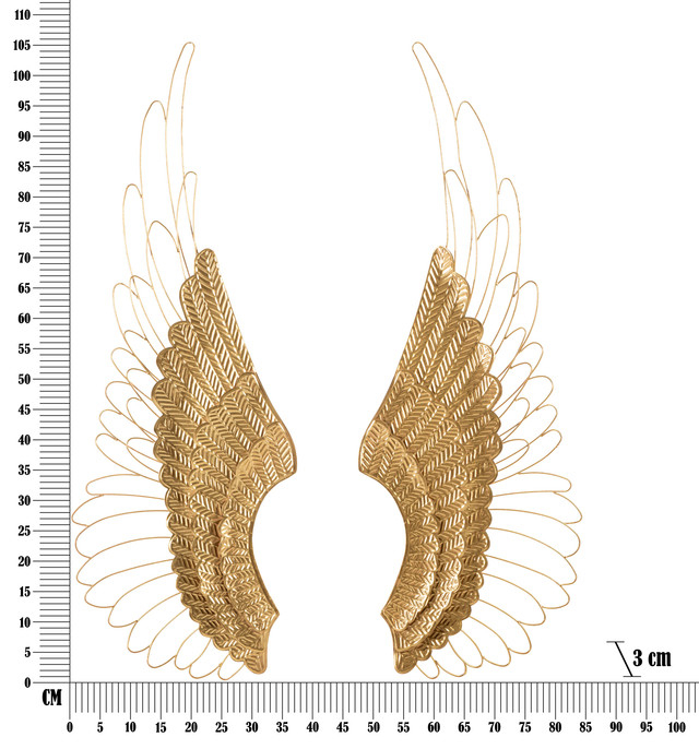 Set 2 decoratiuni Ali, Fier, Auriu, 105.5x37x3 cm [7]