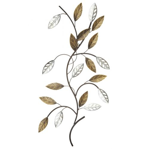 Set 2 decoratiuni de perete Twigs, metal, auriu/argintiu,85x54 cm [4]