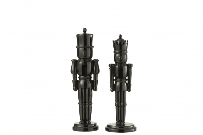 Set 2 decoratiuni Nutcracker, Rasina, Negru, 10x10x37 cm image0