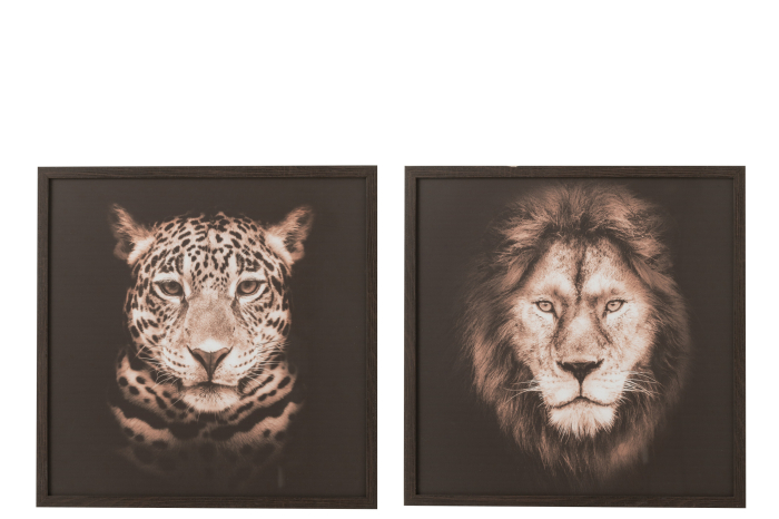 Set 2 decoratiuni perete, rama lemn, Maro, 52.5x52.5x3 [1]