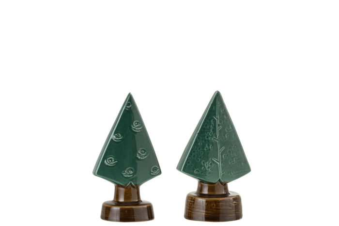 Set 2 decoratiuni, Portelan, Verde, 8x6x16 [1]