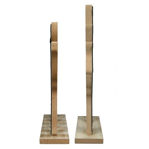 Set 2 decoratiuni Raindeer Rio, MDF, Negru/Maro, 5x20x20 cm [3]