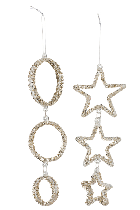 Set 2 decoratiuni, Sticla, Maro, 23x9x2.5 [1]