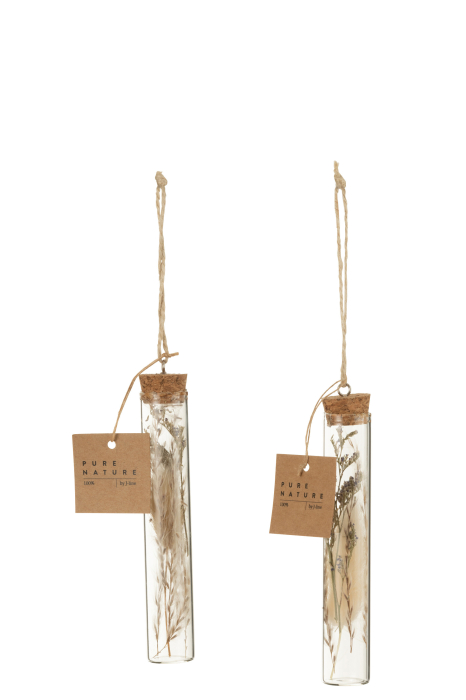 Set 2 decoratiuni, Sticla, Natural, 2x2x12.5 [2]