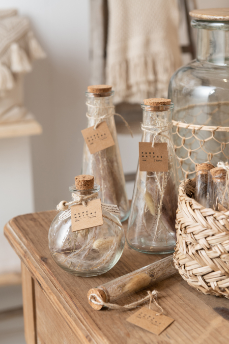 Set 2 decoratiuni, Sticla, Natural, 2x2x12.5 [3]