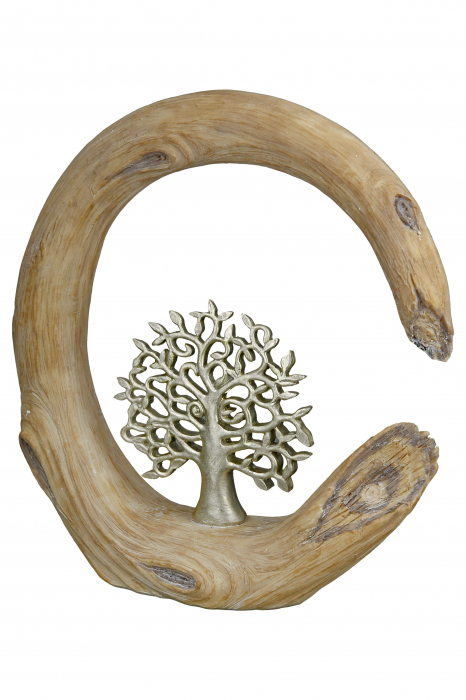 Set 2 decoratiuni Tree, Rasina, Maro/Argintiu, 20.5x22x6 cm [7]
