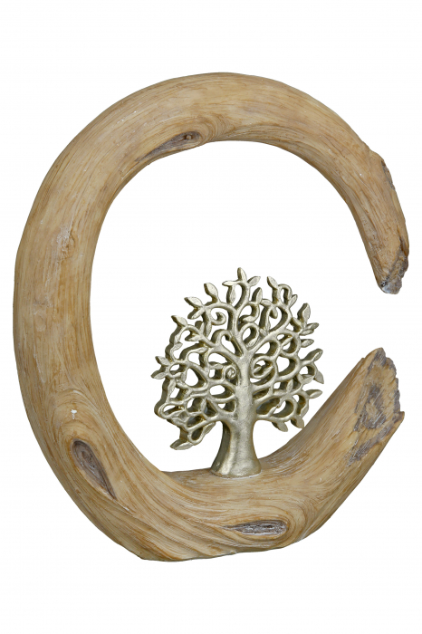 Set 2 decoratiuni Tree, Rasina, Maro/Argintiu, 20.5x22x6 cm [5]