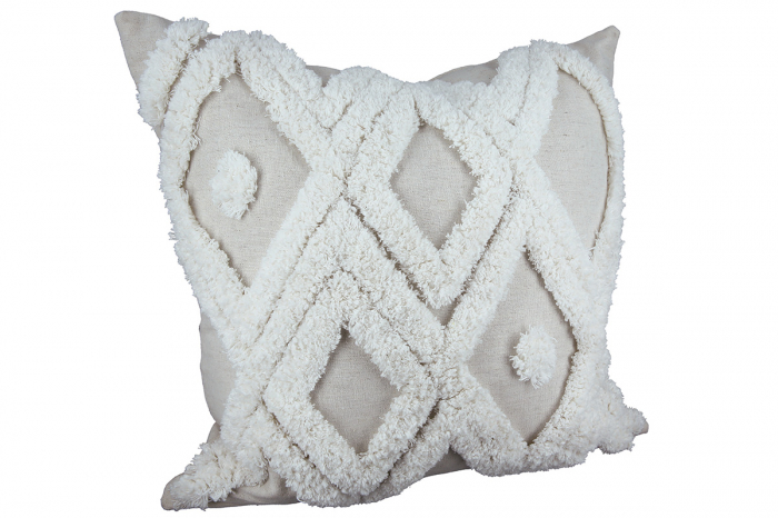 Set 2 fete de perne Yucca, Panza, Gri/Alb, 45x45 cm [5]