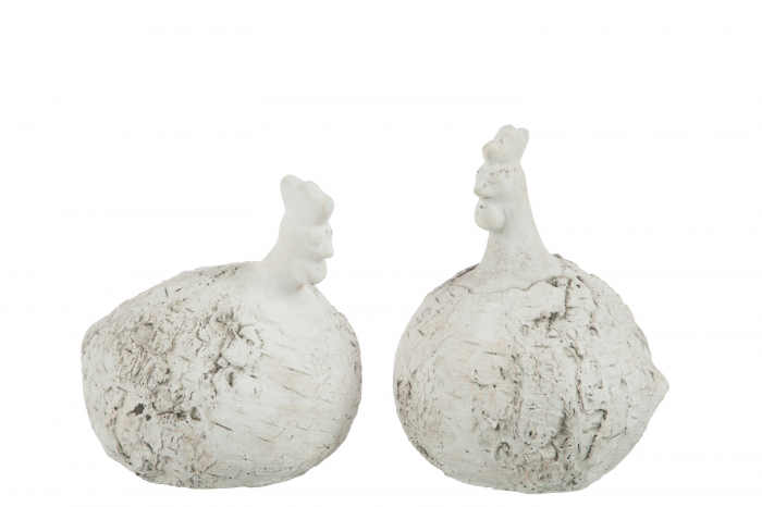Set 2 figurine asortate, Ciment, Gri, 17x17x23 cm