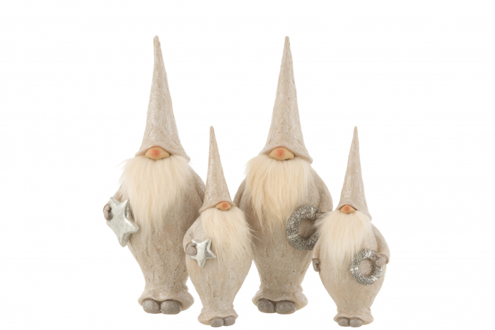 Set 2 figurine asortate, Compozit, Argintiu, 14x11x36.5 cm [2]