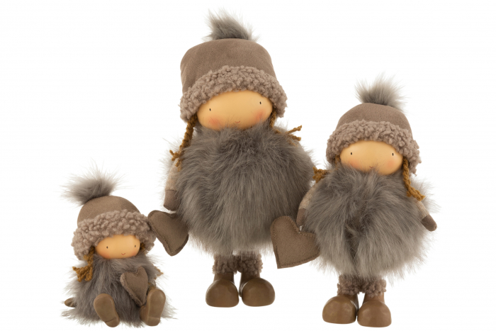 Set 2 figurine asortate, Compozit, Gri, 35x17x33 cm [2]