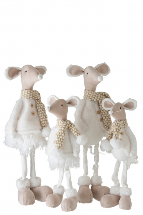 Set 2 figurine asortate, Textil, Alb , 25.5x28.5x63 cm [2]