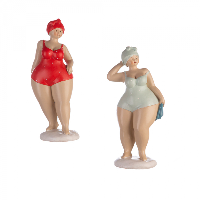 Set 2 figurine Aunt Elli, rasina, multicolor, 9.5x11.5x24 cm