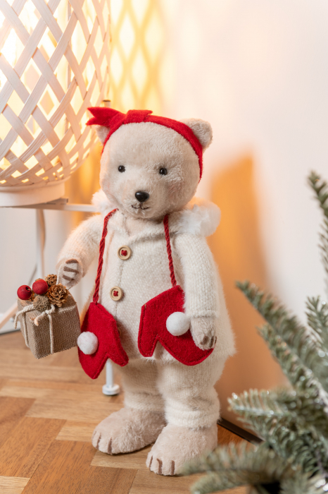 Set 2 figurine Bear Standing Boy/Girl, Fibre sintetice, Multicolor, 20x16x40 cm [3]
