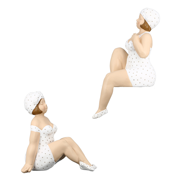 Set 2 figurine Becky, rasina, alb/gri, 18x12x31 cm [2]