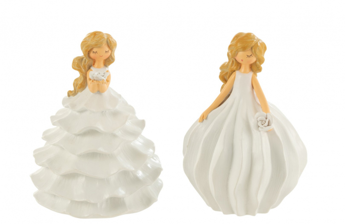 Set 2 figurine Bride, Rasina, Alb, 10x10x15 cm