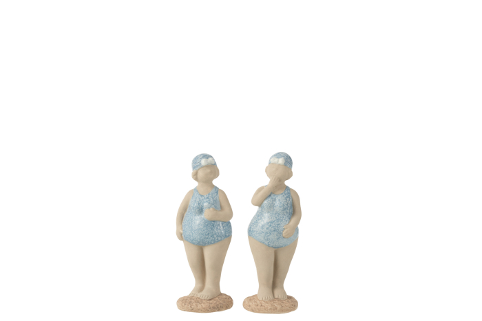 Set 2 figurine, Ceramica, Albastru, 11x4.5x14.5 [1]
