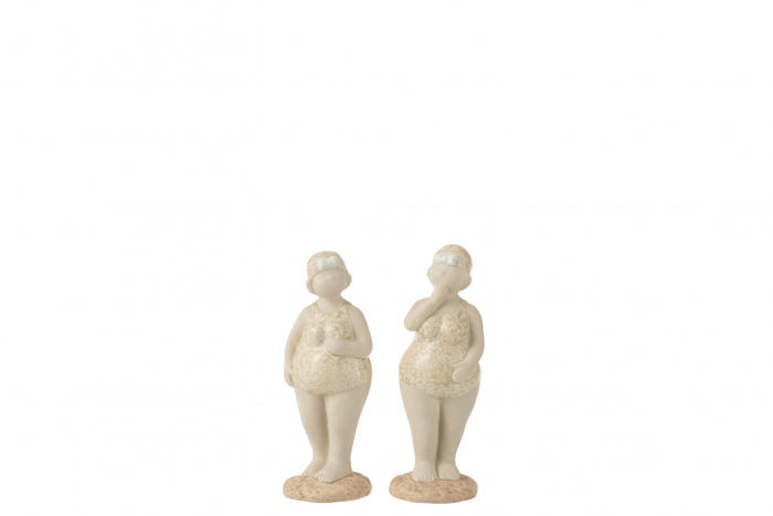 Set 2 figurine, Ceramica, Bej, 11x4.5x14.5