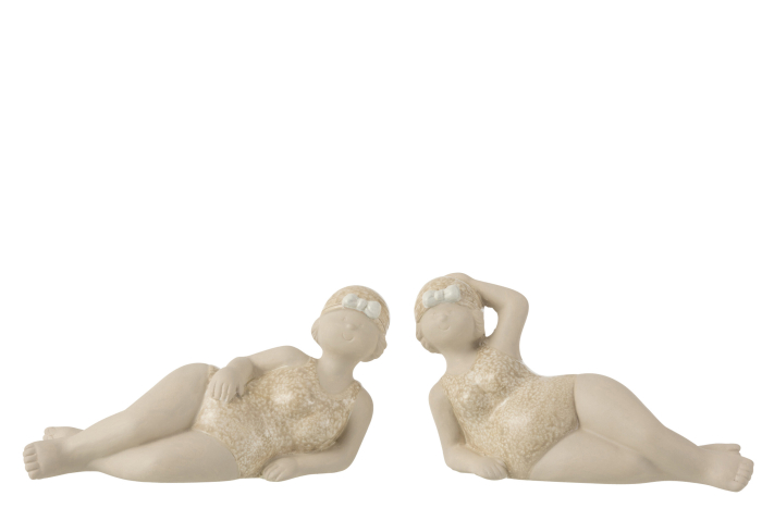 Set 2 figurine, Ceramica, Bej, 44x8.5x12 [2]