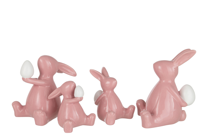 Set 2 figurine, Ceramica, Roz, 10x9x10 [2]