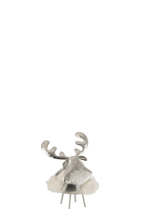 Set 2 figurine Deer, Metal, Argintiu, 11.5x11.5x12.5 cm [1]