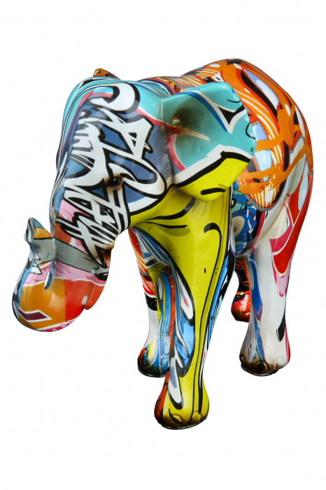 Set 2 figurine Elephant Pop Art, Rasina, Multicolor, 17x13x7 cm [5]