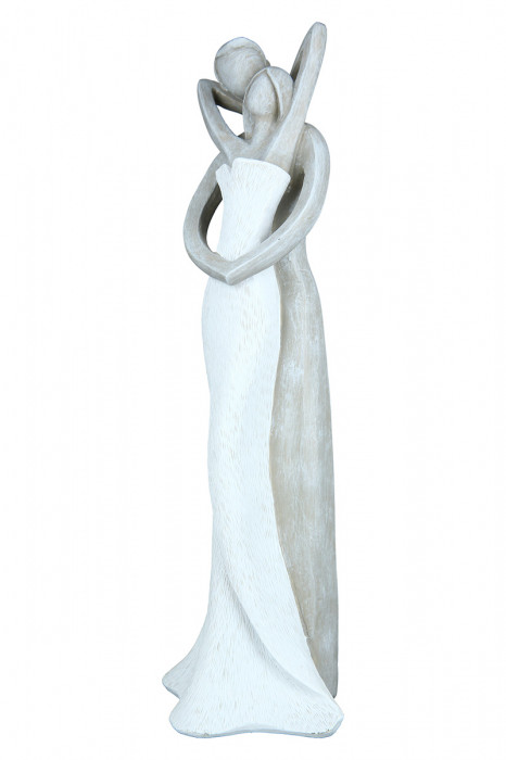 Set 2 figurine Longing, Rasina, Alb/Gri, 10x30.5x8 cm [2]