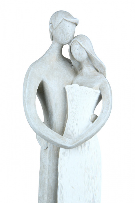 Set 2 figurine Longing, Rasina, Alb/Gri, 10x30.5x8 cm [4]