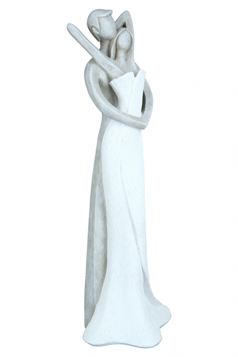 Set 2 figurine Longing, Rasina, Alb/Gri, 10x30.5x8 cm [3]
