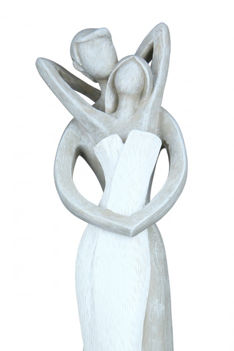Set 2 figurine Longing, Rasina, Alb/Gri, 10x30.5x8 cm [9]