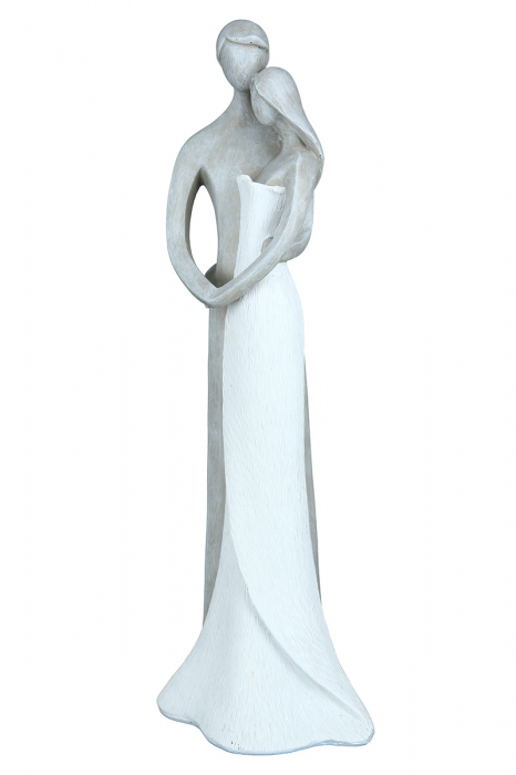 Set 2 figurine Longing, Rasina, Alb/Gri, 10x30.5x8 cm [6]