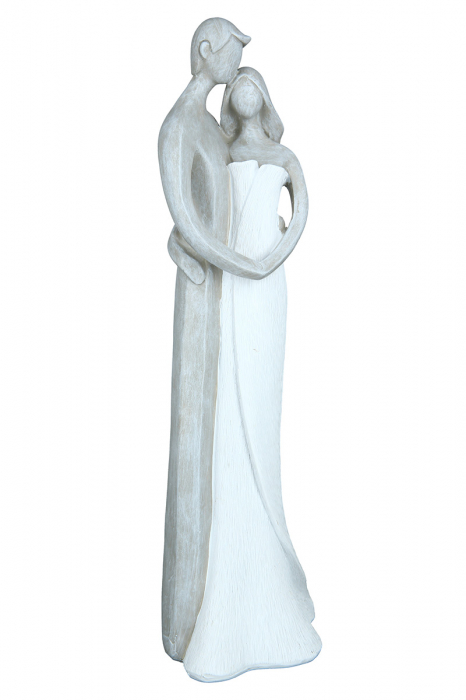 Set 2 figurine Longing, Rasina, Alb/Gri, 10x30.5x8 cm [8]