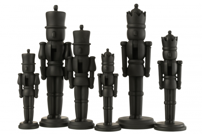 Set 2 figurine Nutcracker, Rasina, Negru, 12x12x47 cm [2]