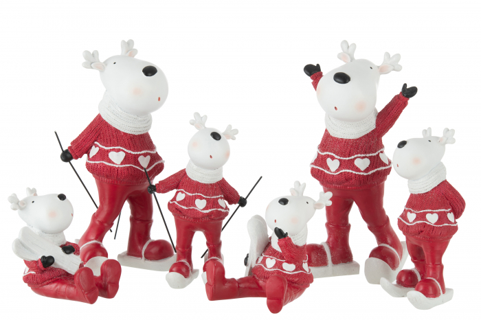 Set 2 figurine Reindeer Sitting, Rasina, Multicolor, 11x9.5x11 cm [2]