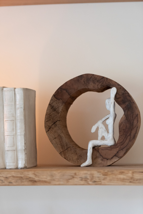 Set 2 figurine Resting, Lemn, Natural, 23.5x7x22 cm [2]