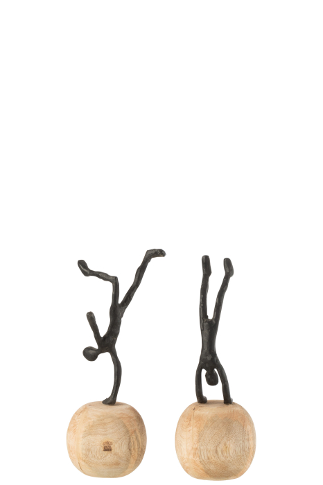 Set 2 figurine Standing On Foot, Lemn, Negru, 16x12x30 cm [1]