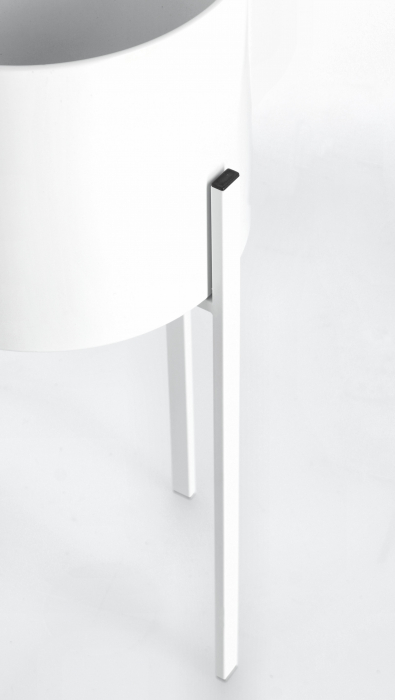 Set 2 ghivece Ester, Otel, Alb, 28/23xx65/55 cm [2]