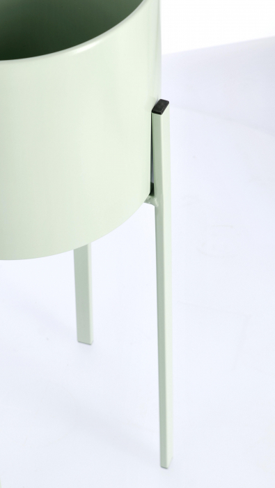 Set 2 ghivece Ester, Otel, Verde deschis, 28/23x65/55 cm [3]