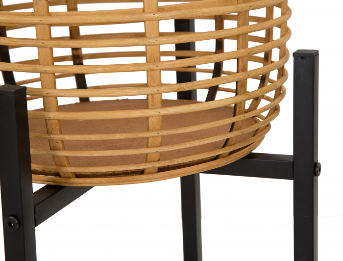 Set 2 ghivece Rattan, Fier/Rattan, Multicolor, 90/60x38/33x38/33 cm [4]