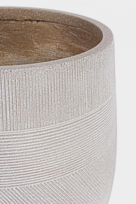 Set 2 ghivece Rigo, Fibra, Bej, 43.5/57xx43.5/57 cm [3]