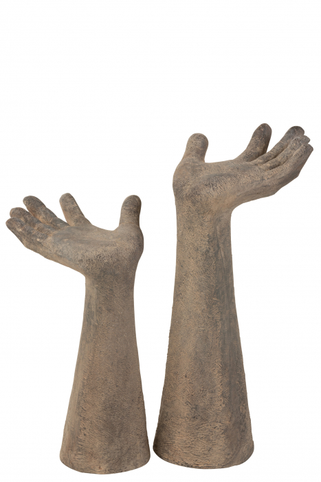 Set 2 maini asortate, Piatra, Gri, 27x20x51 cm