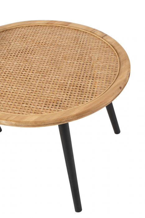 Set 2 masute Bamboo, Lemn, Natural, 68x68x57 cm [4]