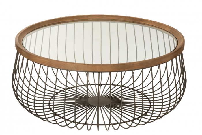 Set 2 masute cafea, Metal, Negru, 100x100x45 cm [5]
